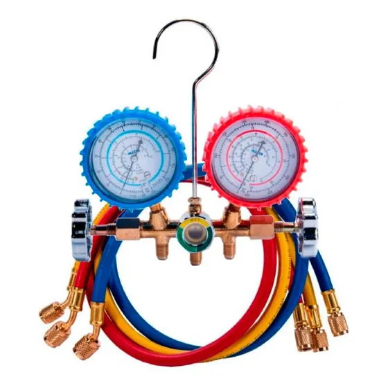 Kit Manifold Com Visor Hulter Mangueira 1/4 90cm Ht5536f