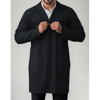 Jaleco Masculino Manga Longa Em Oxford Preto