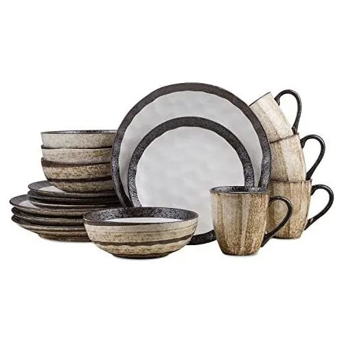 Stone Lain Lucy Porcelain 16-piece Round Dinnerware Jlr1f