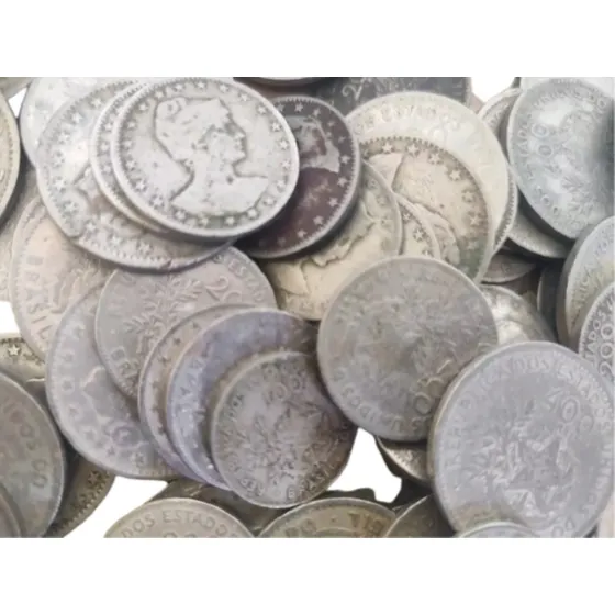 10 Casais Moedas 200/400 Réis 1901 Estado Bc