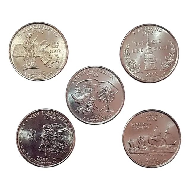 Monedas Quarters 0,25 Ctv. 2000 Estados
