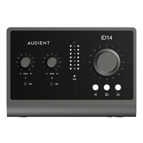 その他 AT4033a + Audient iD14 + HP60 MKIII Audient ID14 MKII Interface de Áudio Profissional USB 10x6 2 Prés