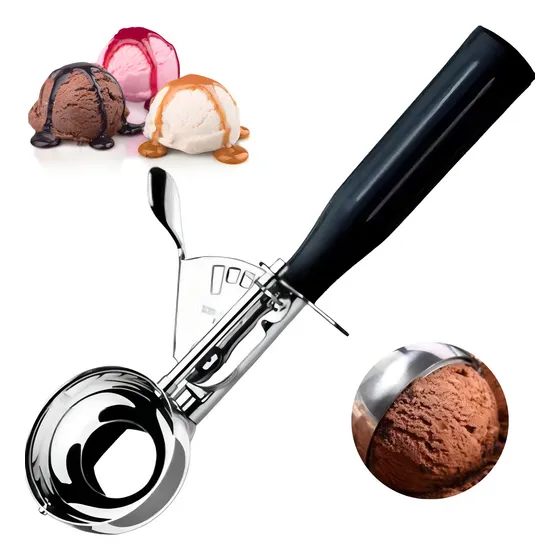 Colher Sorvete Bola C/ Ejetor 6 Cm Inox Profissional Kehome