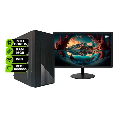 CPU PC Computador Intel Core I5 8500 Ddr4 16gb Ssd 480gb Monitor
