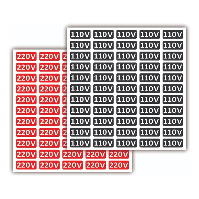 Etiqueta Tomada 110/220 Volts Voltagem Identificação 110 Pçs