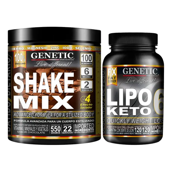 60 Días Quemador Lipo 6 Keto Batido Dieta Shake Mix Genetic