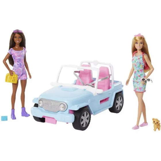 Mattel HRG82 azul y rosa 2 muñecas barbies