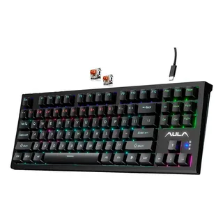Teclado Gamer MecĂąnico 80% Jogos Pc Led Rgb Switch Brown Teclado Gamer MecĂąnico 80% Jogos Pc Led Rgb Switch Brown