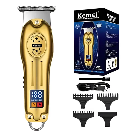Cortadora Pelo Trimmer Patillera Kemei Km-678 Barberia