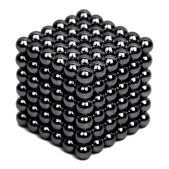 Cubo Magico Imantado Antistress Adultos Color Negro Premium