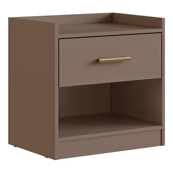 Mesa De Luz Con 1 Cajón - Color Fendi - He 1722/fendi Acabado Mate