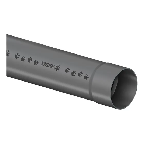 Tubo Caño Tigre Pvc Soldable Pegar 75 Clase 10 Pileta Gris