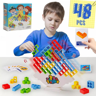Torre Tetris Juego De Equilibrio Didáctico Tetra Tower 48pcs Torre Tetris Juego De Equilibrio Didáctico Tetra Tower 48pcs
