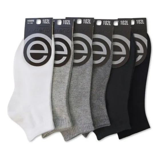 Medias Elemento Soquetes Hombre Algodon Pack X12 Pares