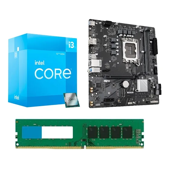 Combo Actualizacion Pc Intel Core I3 12100 Mother 8gb Ddr4