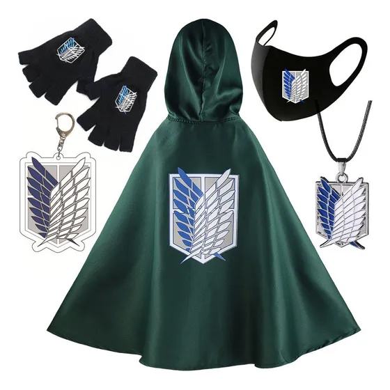 Kit De Fantasia De Capa De Fantasia Verde Attack On Titan