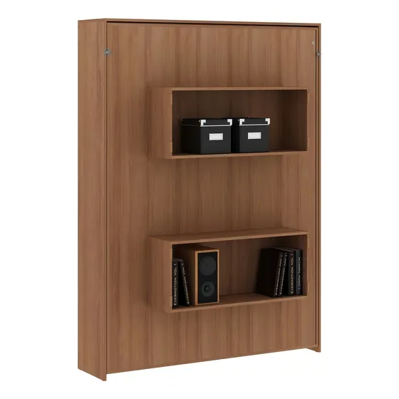 Cama Articulada Casal Parede Vertical Quarto Marrom Madeira