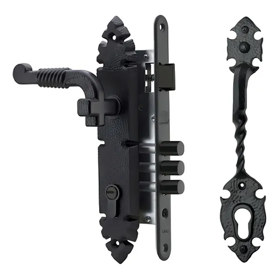 Cerradura De Embutir Acceso Rust Revers Poli Mimbral Color Negro
