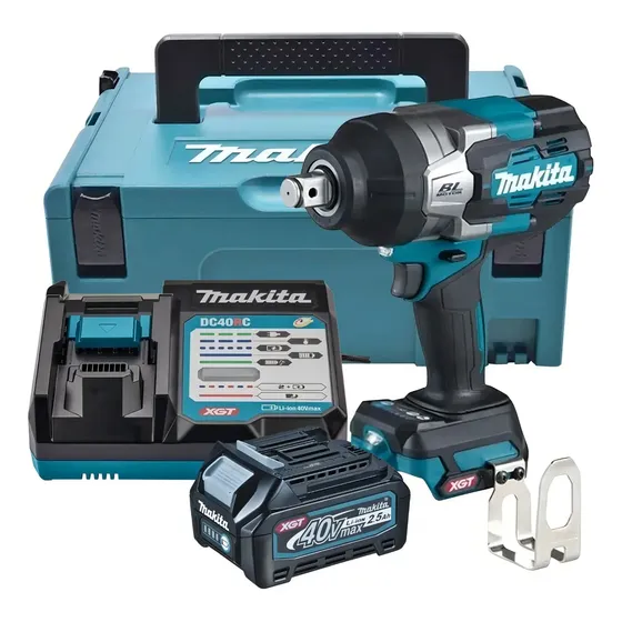 Chave De Impacto A Bateria 40v Makita 3/4 Tw001gz Com Maleta