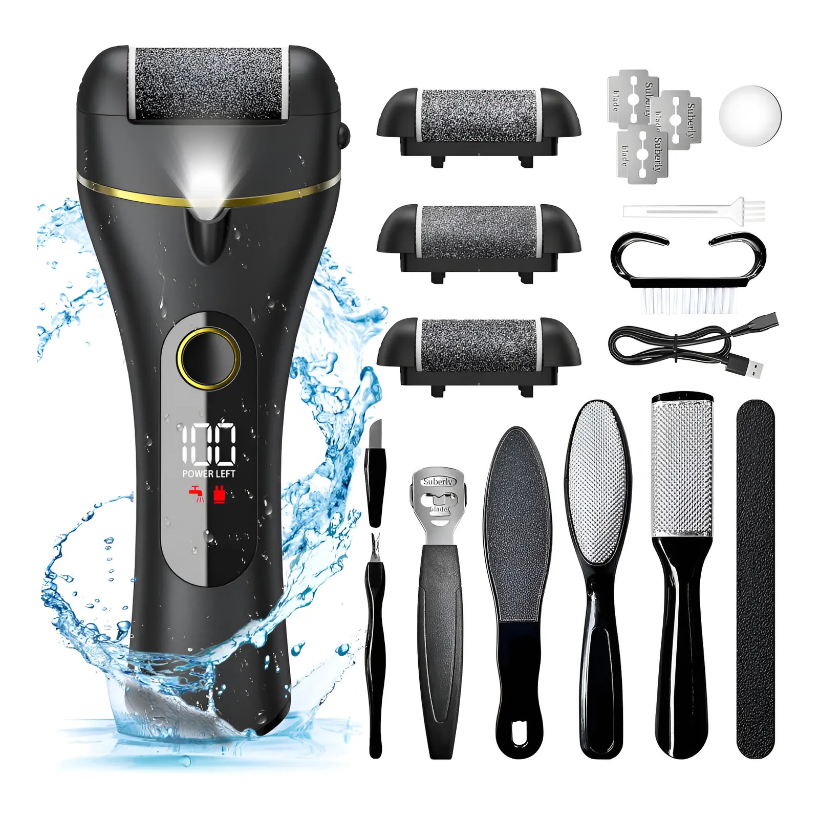 Lixador para pes eletrico com kit completo
