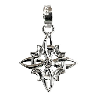 Dije Nudo De Bruja Fases Lunares Zirconia Plata 925 Dije Nudo De Bruja Fases Lunares Zirconia Plata 925