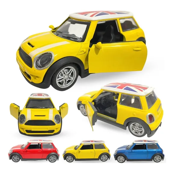 1 Miniatura Mini Cooper Abre As Portas Coleção Metal Fricção