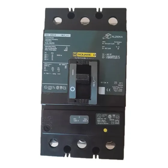 Interruptor Termomagnetico Kal36200 3p. 600v. 200amp Squared
