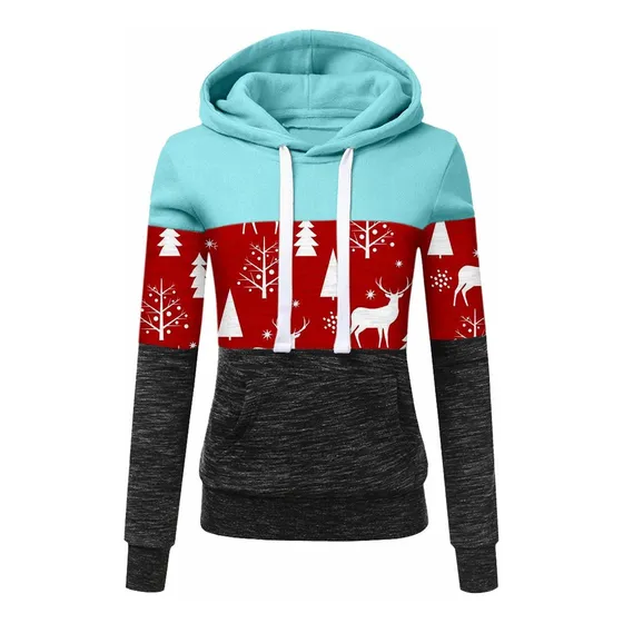 Hotkey Sudadera Manga Larga Capucha Para Dama Diseño