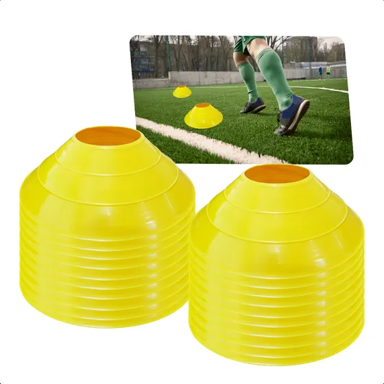 Kit 20 Cone Chapéu Chinês Prato Tartaruga Treino Funcional