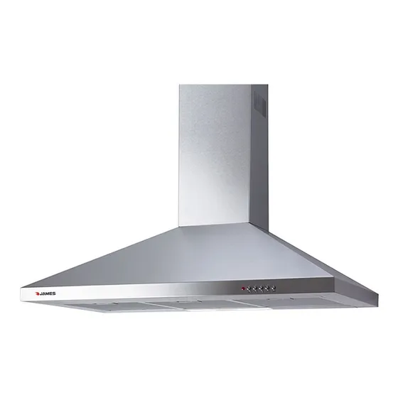 Campana Extractora De Cocina James Convencional 90 Inox Color Gris