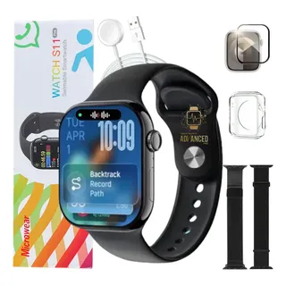 Smartwatch Microwear S11 Pro Amoled 47mm Gps Nfc Whatsapp Preto Lisa