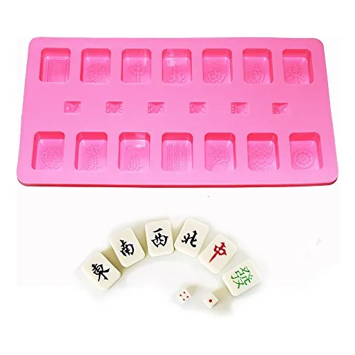 Jabón De Chocolate En Cubos De Helado Con Dados De Mahjong C