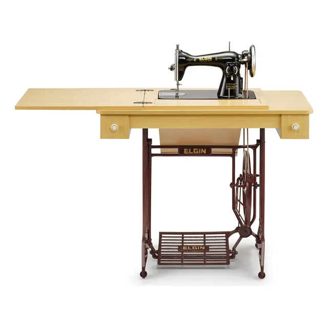 Máquina De Costura Reta B3 Pretinha C/ Móvel E Pedal Elgin