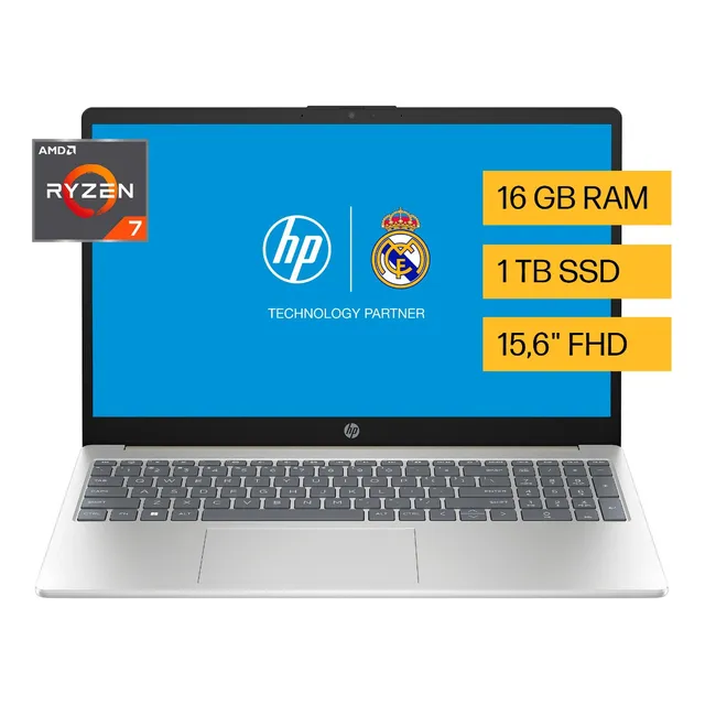 Laptop Hp 15-fc0033la Amd Ryzen 7 16 Gb Ram 1tb Ssd 15.6 Fhd Dorado Cálido