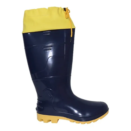 Bota De Lluvia Caña Alta Ajustable Pvc