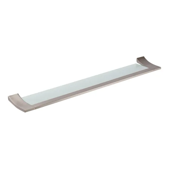 Ginger 4734t-24 Cinu Inch Estanteria Vidrio Templado Nickel