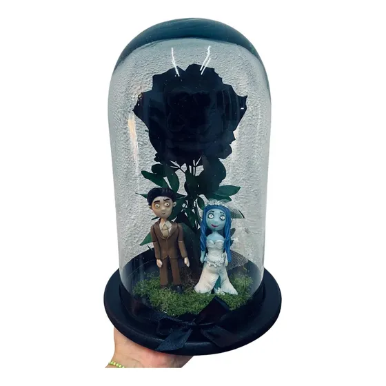 Rosa Eterna 30x17cm Con Figura Varias A Elegir
