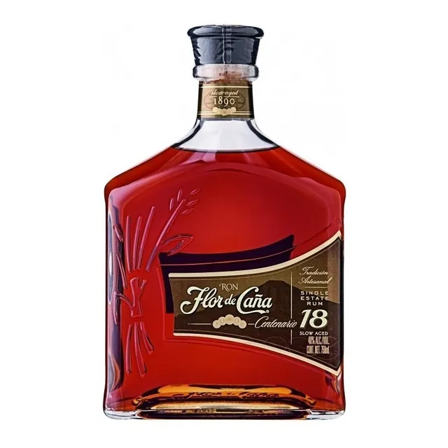 Botella ron Flor de Caña Centenario 18 años 750mL