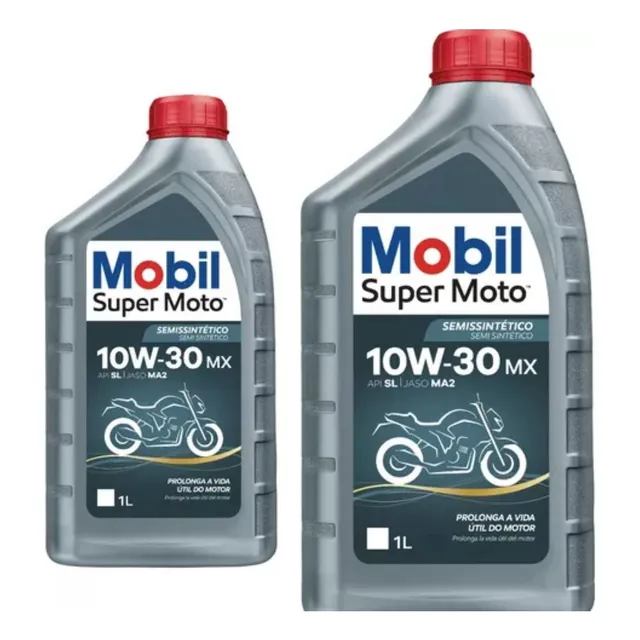 Kit 2 Óleo Mobil 10w30 Mx Semi Sintetico Litro Super Moto 