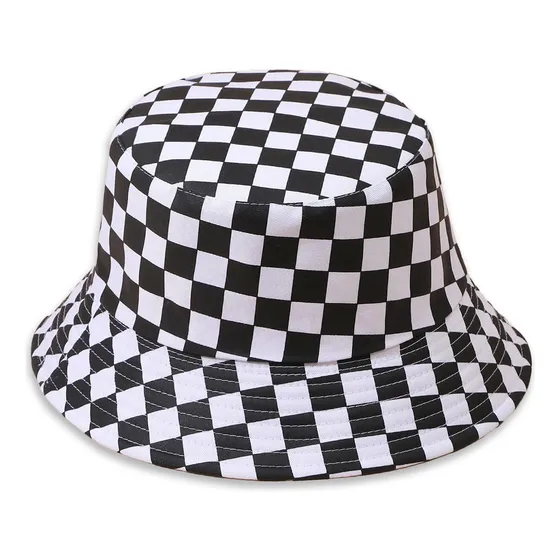 L. Sombrero Pescador A Cuadros Con Ala Ancha, Unisex, Protec