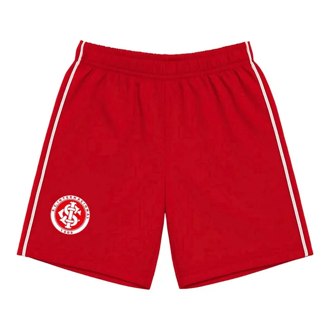 Calção Infantil Iternacional Juvenil Shorts Vermelho Oficial