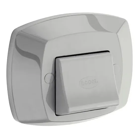 Acabamento Para Válvula De Descarga Abs Cinza Pérola Docol