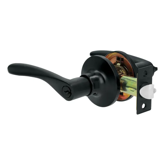 Cerradura Manija Milan Negro Sistema Llave C/boton Hermex