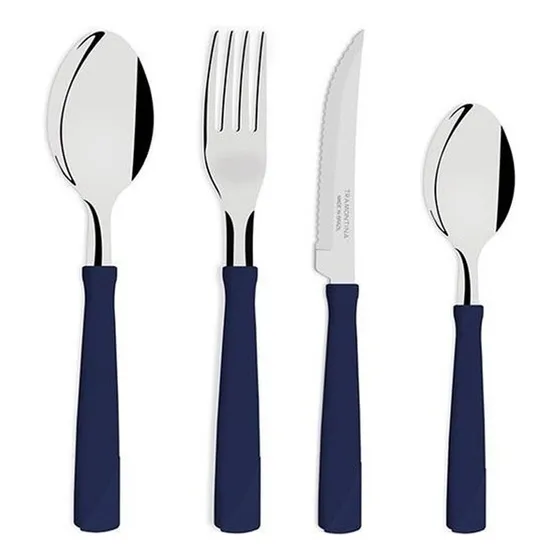Juego de cubiertos Tramontina Set Cubiertos x24 New Kolor azul - 24