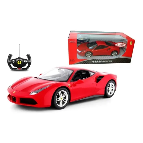 Auto A Radio Control Ferrari Gtb 488 Rastar Escala 1/14 Color Rojo