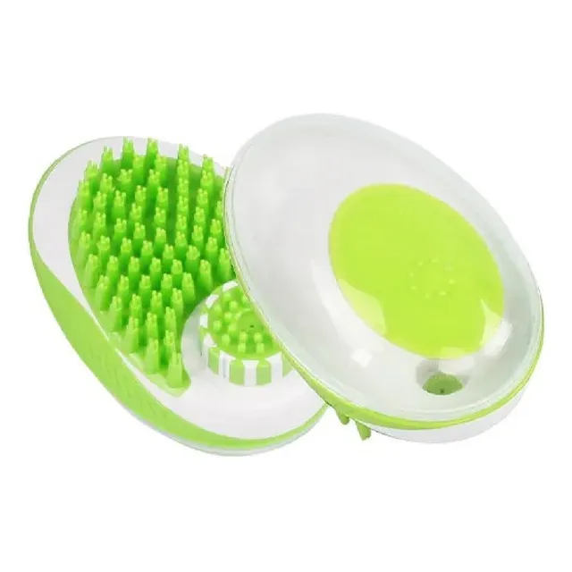 Cepillo 2 En 1 Para Mascotas Pawise Color Verde