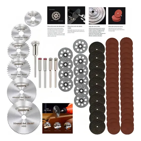 66 Kit Discos Corte Sierra Hss Para Dremel Mototool Taladro Truper