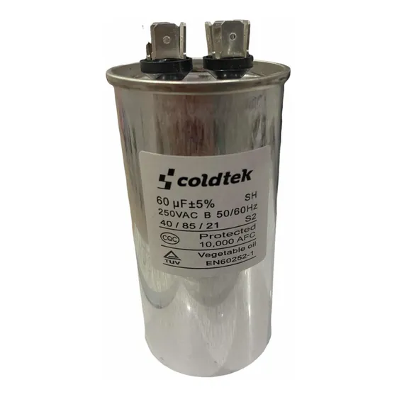 Capacitor Trabajo 60 Uf Mf 250v Redondo Run Aluminio 50/60hz