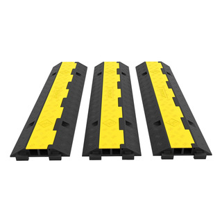 3 Rampas Protectoras De Cable 2 Canales Caucho Vevor 3 Rampas Protectoras De Cable 2 Canales Caucho Vevor