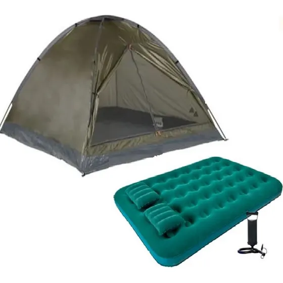 Combo Carpa 4 Personas Klimber+colchon+almohadas+inflador+..